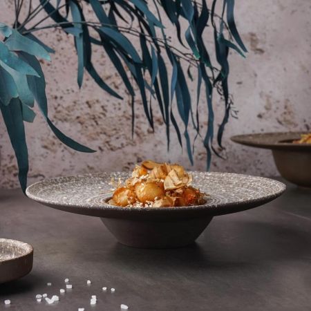 Тарелка глубокая 100 мл d 22 см h5 см для пасты/супа Brown Untouched Taiga P.L. Proff Cuisine [1]