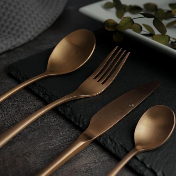 Нож столовый 23,5 см матовый цвет светлая медь PVD Alessi-Copper P.L. [12]