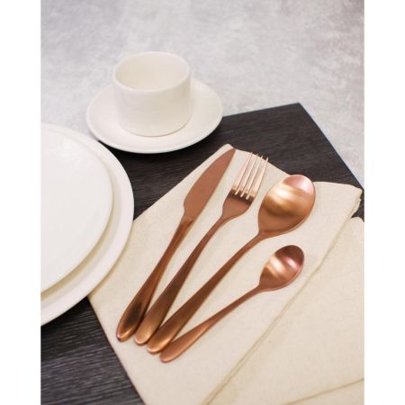 Нож столовый 23,5 см матовый цвет светлая медь PVD Alessi-Copper P.L. [12]