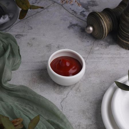 Соусник  35 мл d 5,3 см h3,5/3 см круглый белый фарфор P.L. Proff Cuisine [20]