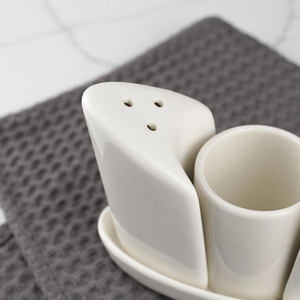 Набор для специй 3 предмета 12,5*6,7 см h9 см на подставке белый фарфор P.L. Proff Cuisine [1]