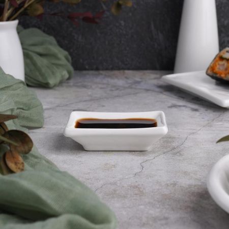 Соусник  20 мл 7,2*4,8 см h1,8 см прямоуг. белый фарфор P.L. Proff Cuisine [6]