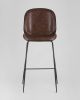 Стул барный Beetle PU со спинкой коричневый