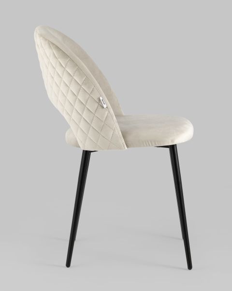 Стул Меган NEW велюр с ромбами бежевый