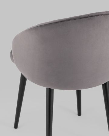 Стул с подлокотниками Брюссель велюр тёмно-серый