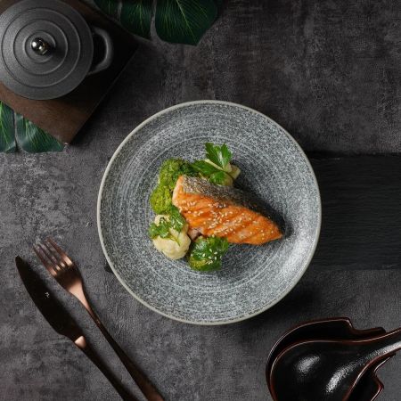 Тарелка d 22,4 см h3,5 см глазурь Glossy Stone Untouched Taiga P.L. Proff Cuisine [1]