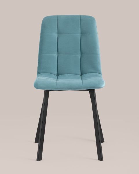 Стул Oliver Square велюр пыльно-голубой