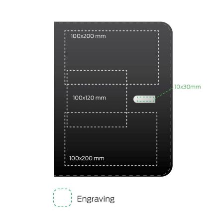 Папка А4  с калькулятором и блоком черная, нейлон
