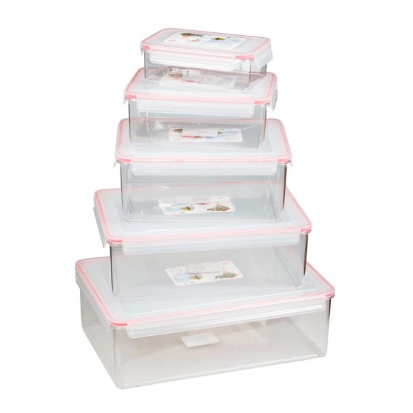 Контейнер для продуктов прямоуг.  8,35 л. 38*26*14 см. с пласт. крышкой и зажимом P.L. Proff Cuisine