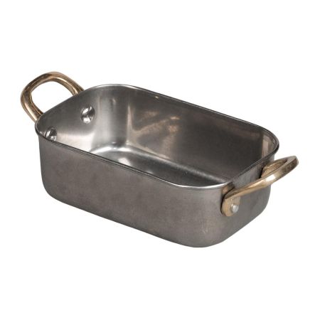 Сковорода для подачи 14,3*9,4 см h4,7 см 500 мл прямоуг. Vintage нерж. 2 ручки P.L. Proff Cuisine