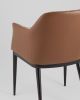 Стул обеденный Itan коричневый с коричневой экокожей