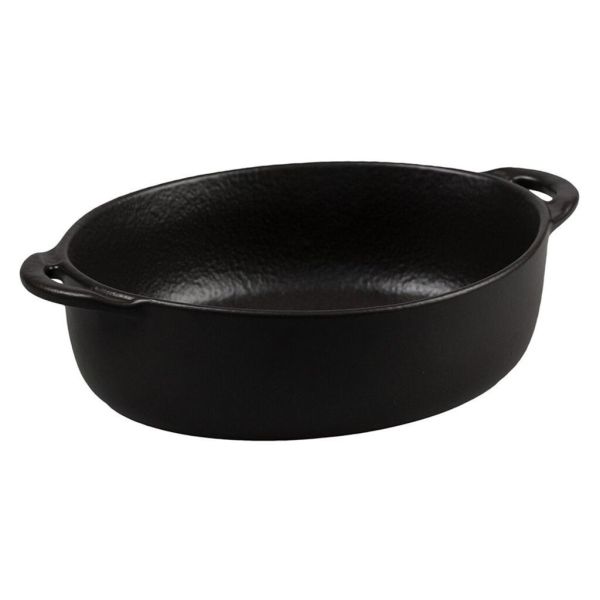 Блюдо овальное 18,5*15 см h5,3 см 850 мл с ручками Smooth Black Raw Stellar P.L. Proff Cuisine [4]