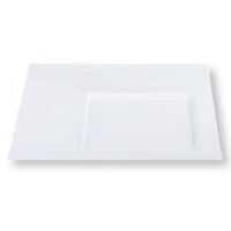 Тарелка 31*31 см квадратная смещенное дно Asymmetry белая фарфор KW "Black Label" P.L. [6]