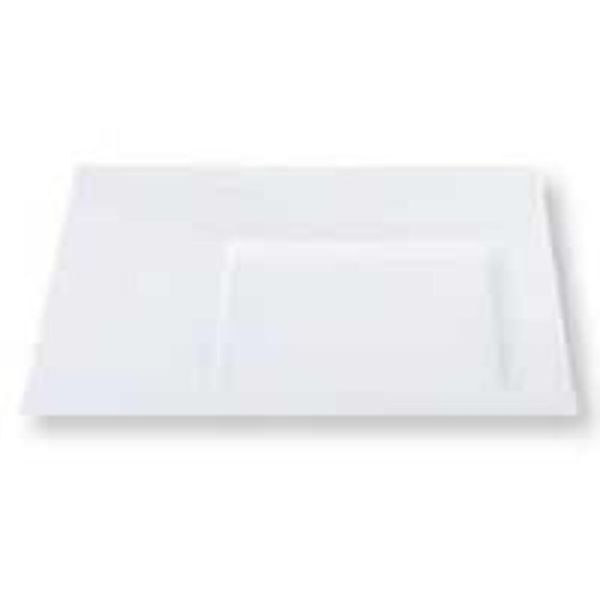 Тарелка 31*31 см квадратная смещенное дно Asymmetry белая фарфор KW "Black Label" P.L. [6]