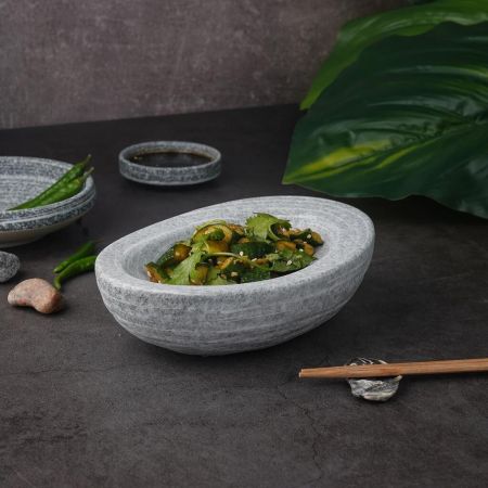 Салатник 120 мл 19*13,5 см h5,5 см Stone Untouched Taiga P.L. Proff Cuisine [1]