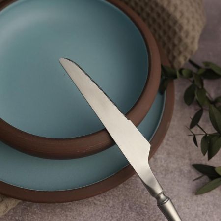 Нож столовый 22,9 см матовый цвет серебро PVD 1920-Silvery P.L. [12]