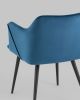 Стул с подлокотниками Джоэл велюр синий