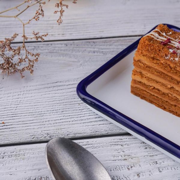 Блюдо прямоугольное 17*12,6*1,8 см 250 мл (поднос) Blue Rim эмалированая сталь SUNNEX [1]