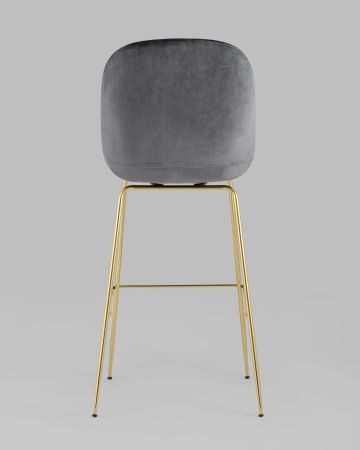 Стул барный Beetle со спинкой серый