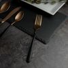 Вилка столовая 21 см матовая медный цвет черная ручка PVD Provence P.L. [12]