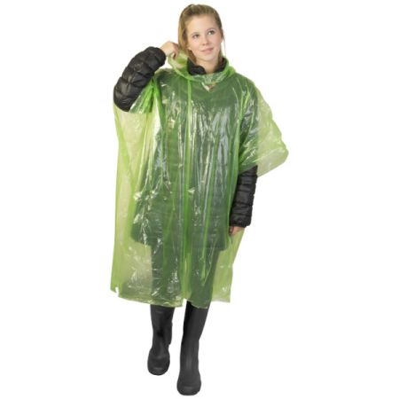 Дождевик-пончо лайм, PE 0.02 мм