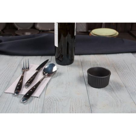 Соусник  90 мл d 7 см h4 см круглый фарфор Рамекин Black Raw Stellar P.L. Proff Cuisine [12]