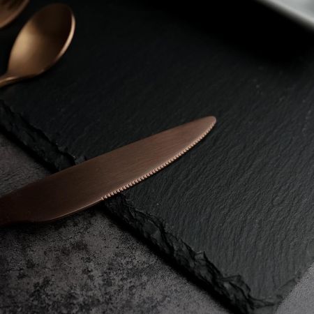 Нож столовый 23,5 см матовый цвет светлая медь PVD Alessi-Copper P.L. [12]