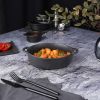Блюдо овальное 18,5*15 см h5,3 см 850 мл с ручками Smooth Black Raw Stellar P.L. Proff Cuisine [4]