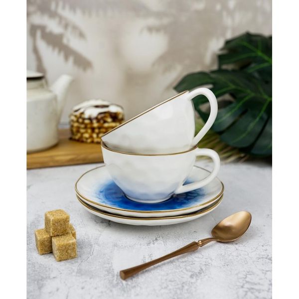 Чайная пара 240 мл d 10 см h5 см голубая фарфор "The Sun Eco" P.L. Proff Cuisine [1]