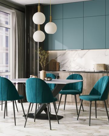 Стул Логан велюр изумрудный