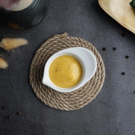 Соусник  25 мл 8,3*6,2 см h3,5 см Mini Mix круглый с ручкой белый фарфор P.L.  [6]