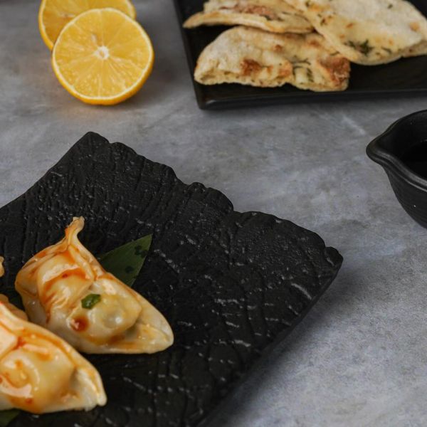 Блюдо прямоугольное 30*15 см h2,5 см с бортом Side Up1 Black Raw Wood P.L. Proff Cuisine [4]