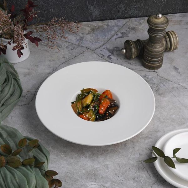 Тарелка глубокая 100 мл d 24/10 см h4 см для пасты белая фарфор P.L. Proff Cuisine [6]