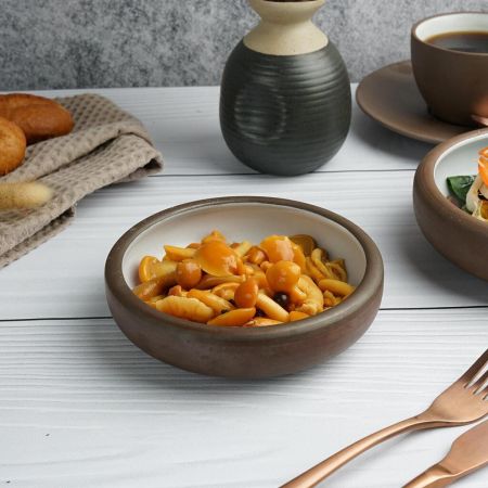 Салатник 300 мл d 14,3 cм h4,2 cм White Matt New Brown Taiga P.L. [6]