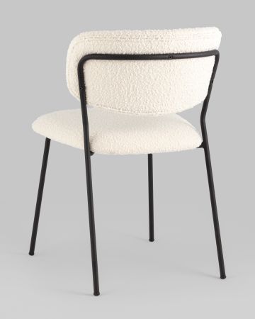 Стул Кэрол без подлокотников букле белый