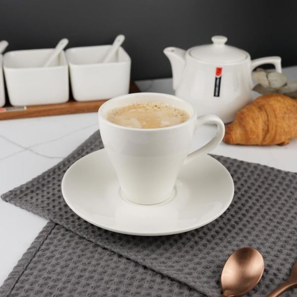 Чайная пара 275 мл белая d 9 см h9 см фарфор P.L. Proff Cuisine [4]