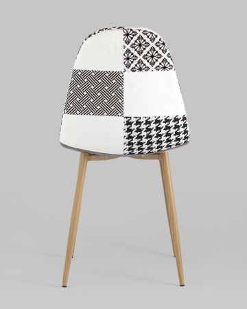 Стул Валенсия пэчворк черно-белый