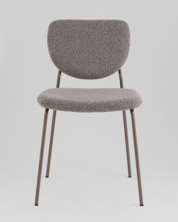 Стул обеденный Gigi тёмно-серый букле серые ножки
